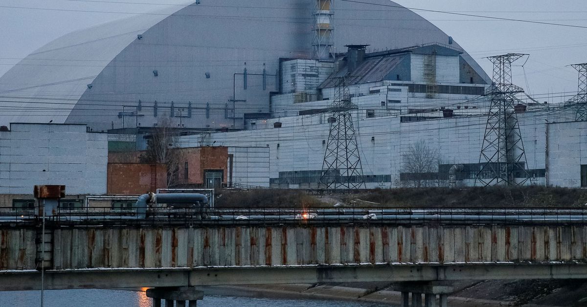 Reuters's tweet photo. Ukraine warns of risk of radiation leak at occupied Chernobyl nuclear plant https://t.co/KOpUGEqxnx https://t.co/opjS8lmrBu