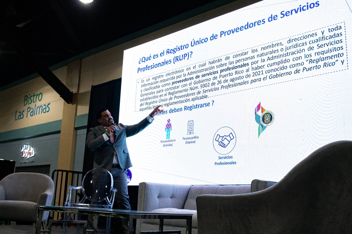 ASGPUERTORICO's tweet photo. #ASGInforma | Nuestro asesor legal, Lcdo. Jose L. Marrero (@JLMarreroPR ) comparte el proceso de compras, subastas durante una conferencia en la que detalló los pasos en específico sobre las compras de Recuperación. #PRCompra https://t.co/hmqT6vHrFE