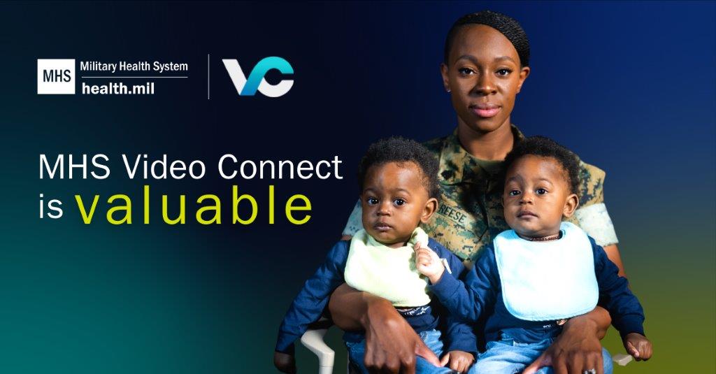 MilitaryHealth's tweet photo. It’s your job to be mission ready, and it’s our job to help you get there. Through #MHSVideoConnect, we’re using telehealth solutions to expand your treatment options and improve your overall patient experience. Here's how: https://t.co/aQisYD2rA1. #CareRedefined https://t.co/RWivyyTCfo