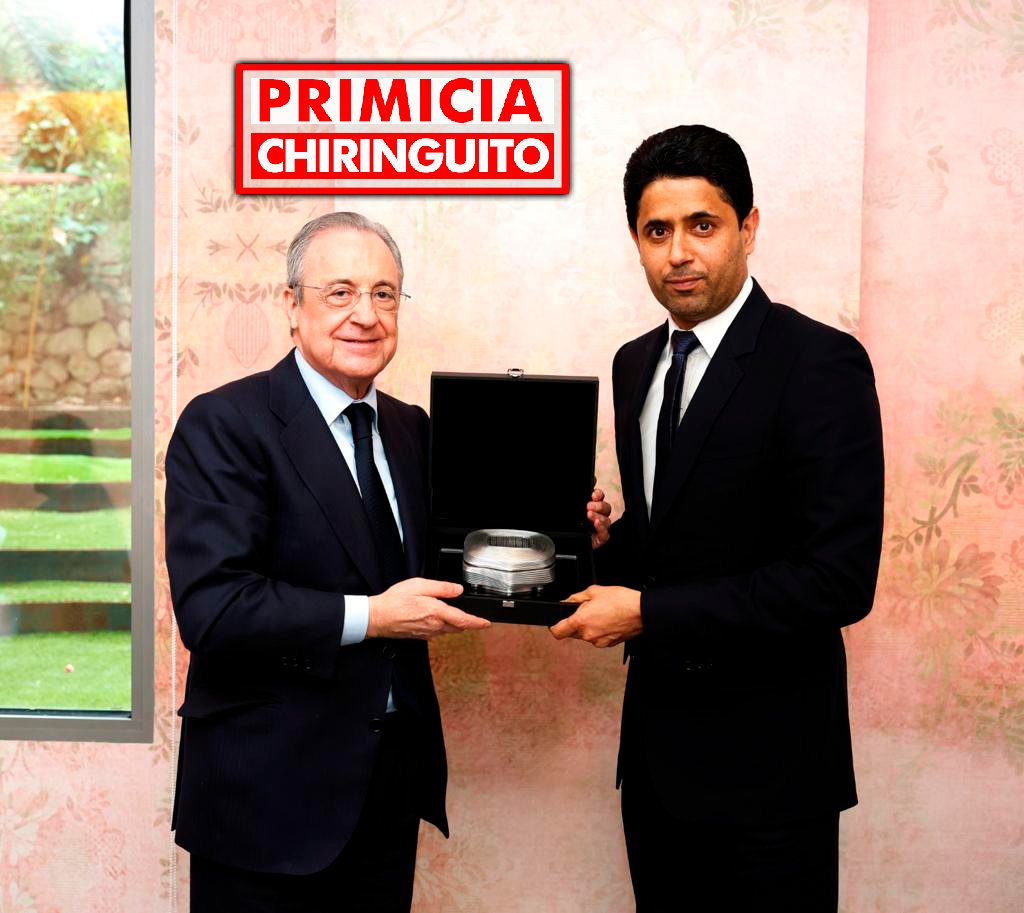 elchiringuitotv's tweet photo. 🚨 PRIMICIA @elchiringuitotv 🚨

🎁El regalo de FLORENTINO a AL-KHELAIFI: una maqueta del nuevo Santiago Bernabéu.

Estamos en directo en #SportPlus: 
🔴 YT: https://t.co/3UKpq9PdhI
🟣 TW: https://t.co/D7dqcx1x2q
🔵 FB: https://t.co/4m0EGWnIjF https://t.co/4wiDin7X9T