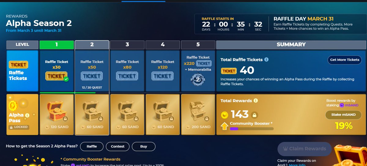 LisaEliothnft's tweet photo. @TheSandboxGame I just participated in the daily #SandboxAlphaS2Contest for a chance to earn up to 1,000 $SAND! Starting March 9 -  Show your Raffle Tickets. Check out my screenshot below! 👇 #SandboxAlphaS2 https://t.co/hX2fgiyRKw