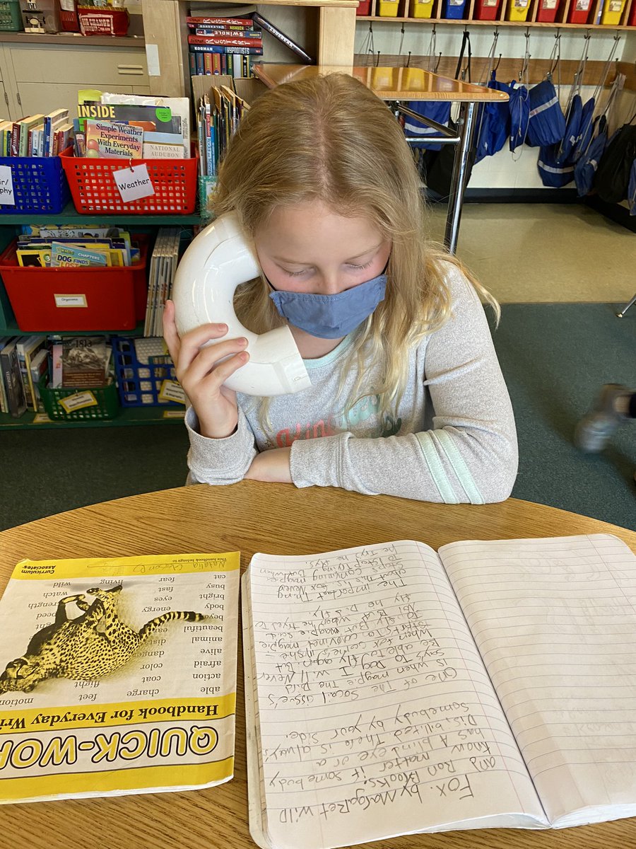 teachvt's tweet photo. Oral rehearsal is key for #writers #presenters #notjustforreadingfluency  Simple PVC pipe is helpful! #jesvt #mmuusd #buildingselfconfidence #findyourvoice https://t.co/tug958cI70