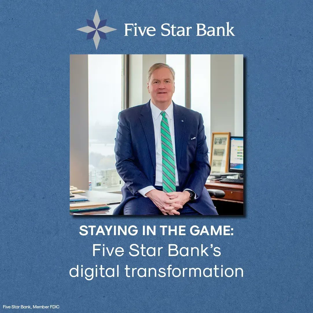FiveStarBankNY's tweet photo. Five Star Bank is embracing a digital transformation. Read more about this exciting news! https://t.co/Xz8Ti9Yyqw @NumeratedGT @AlloyLabs #DigitalBanking #Fintech #Payrailz #bitcoin #Autobooks https://t.co/qbT1hAuwjx