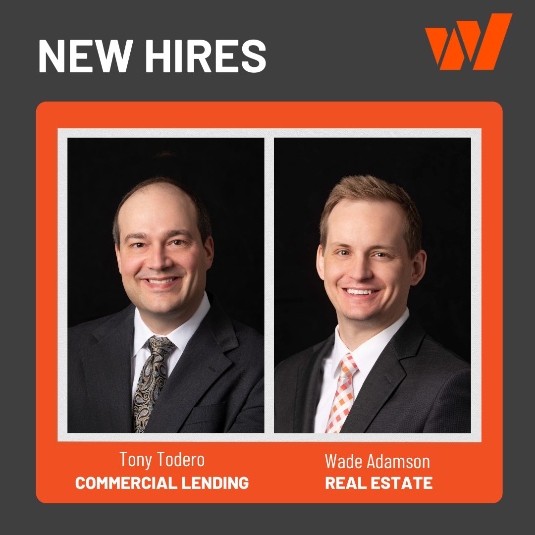 WinthropMPLS's tweet photo. Our firm continues to grow with our two newest team members, Tony Todero (Commercial Lending) and Wade Adamson (Real Estate)! Welcome to the Winthrop team, Tony and Wade! Read the announcement: https://t.co/j8R7xduU7y https://t.co/T8GKP7Go7S