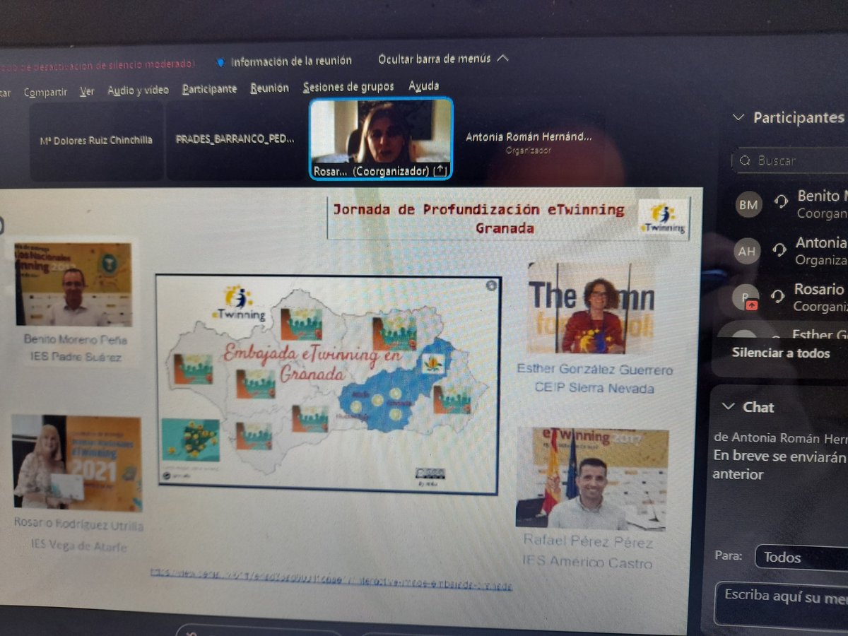 ¡Comenzamos! Primera sesión de las Jornadas de Profundización de eTwinning de Granada. Comienza la embajadora <a href="/routrilla/">rosario_routrilla</a> con una visión general de eTwinning. <a href="/cepbaza/">CEP de Baza</a>