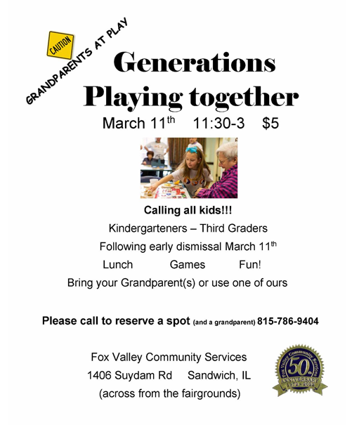 Hey #SandwichIL join Fox Valley Community Services on Friday!