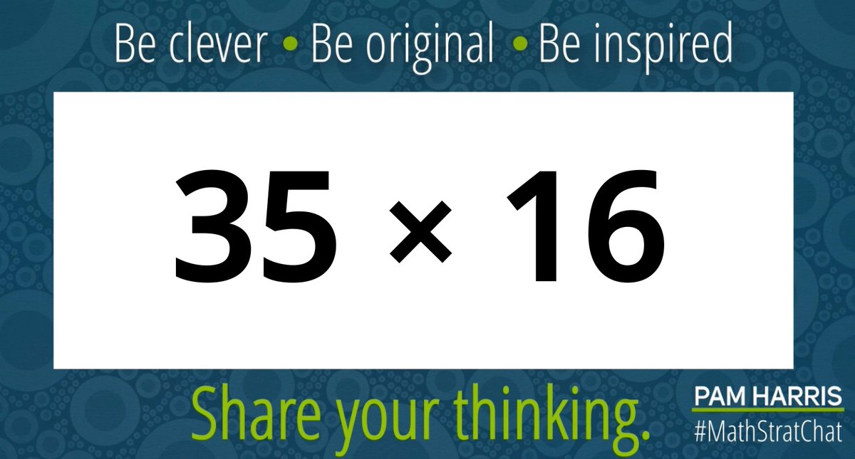 pwharris's tweet image. It's time for #MathStratChat! Rules: post your favorite or a clever solution! It's also fun to comment on other's strategies. Tell us about your reasoning. Like/Retweet so others can see!
 
#MTBoS #ITeachMath #MathIsFigureOutAble #Elemmathchat #MSmathchat #HSmath