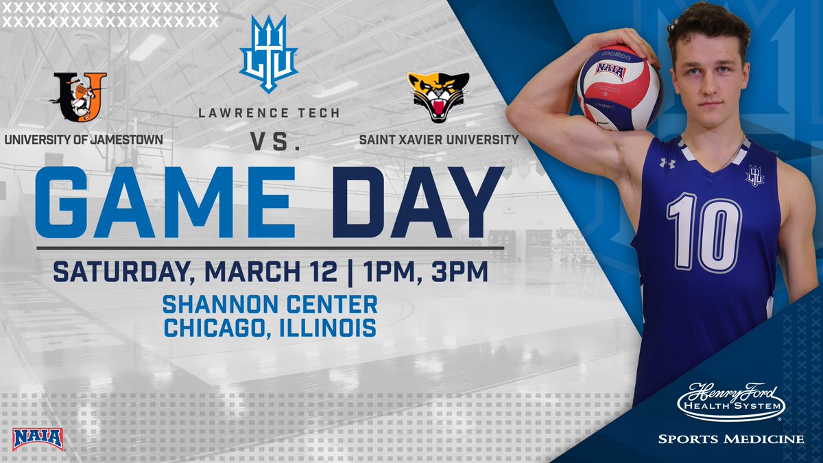 🚨 GAMEDAY! 🏐 @LTUM_Volleyball 🗓️ 3/12 📍Chicago, IL 🕦 1PM vs @JamestownMVB 🕕 3PM vs @SXUmensvball