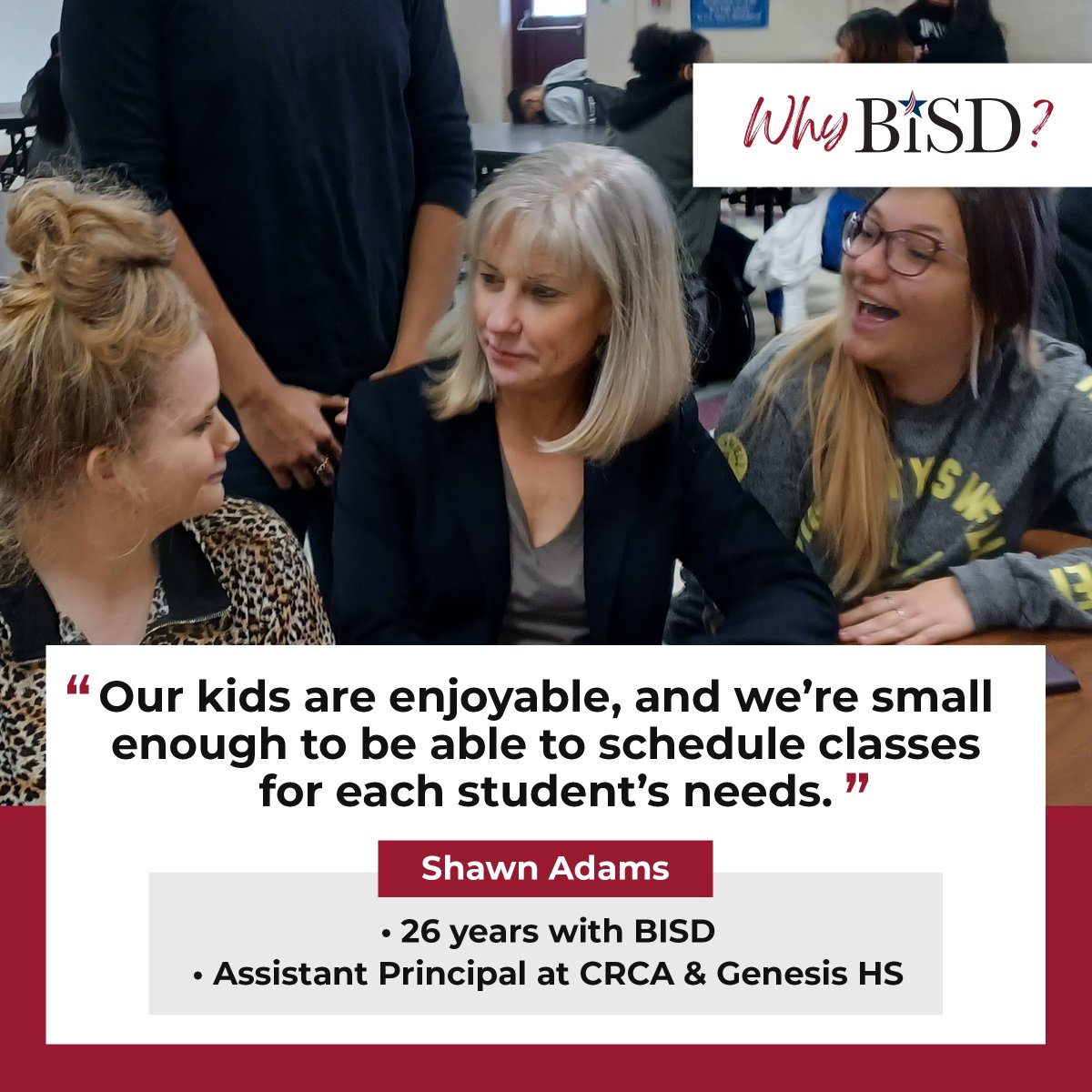BastropISD's tweet photo. With 26 years of experience, see why Shawn Adams chooses to work for Bastrop ISD.  #WhyBISD https://t.co/Py92fSmKlq