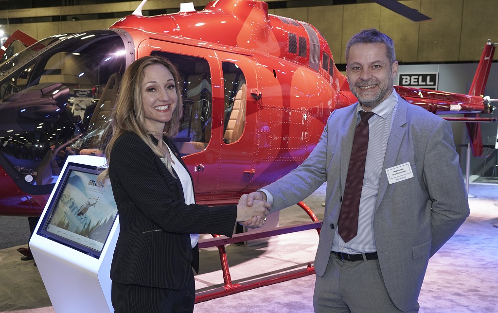 SafranHCEngines's tweet photo. We announced today a collaboration intitiative with @BellFlight to explore technical performance and economic impacts of #sustainable aviation fuel (#SAF) on the #Arrius 2R-powered Bell 505. 

#Bell505 #sustainable #helicopter #HAIexpo22 #Safran 🚁

👉 https://t.co/Ne9KvhqI1A https://t.co/FTVC622lLR