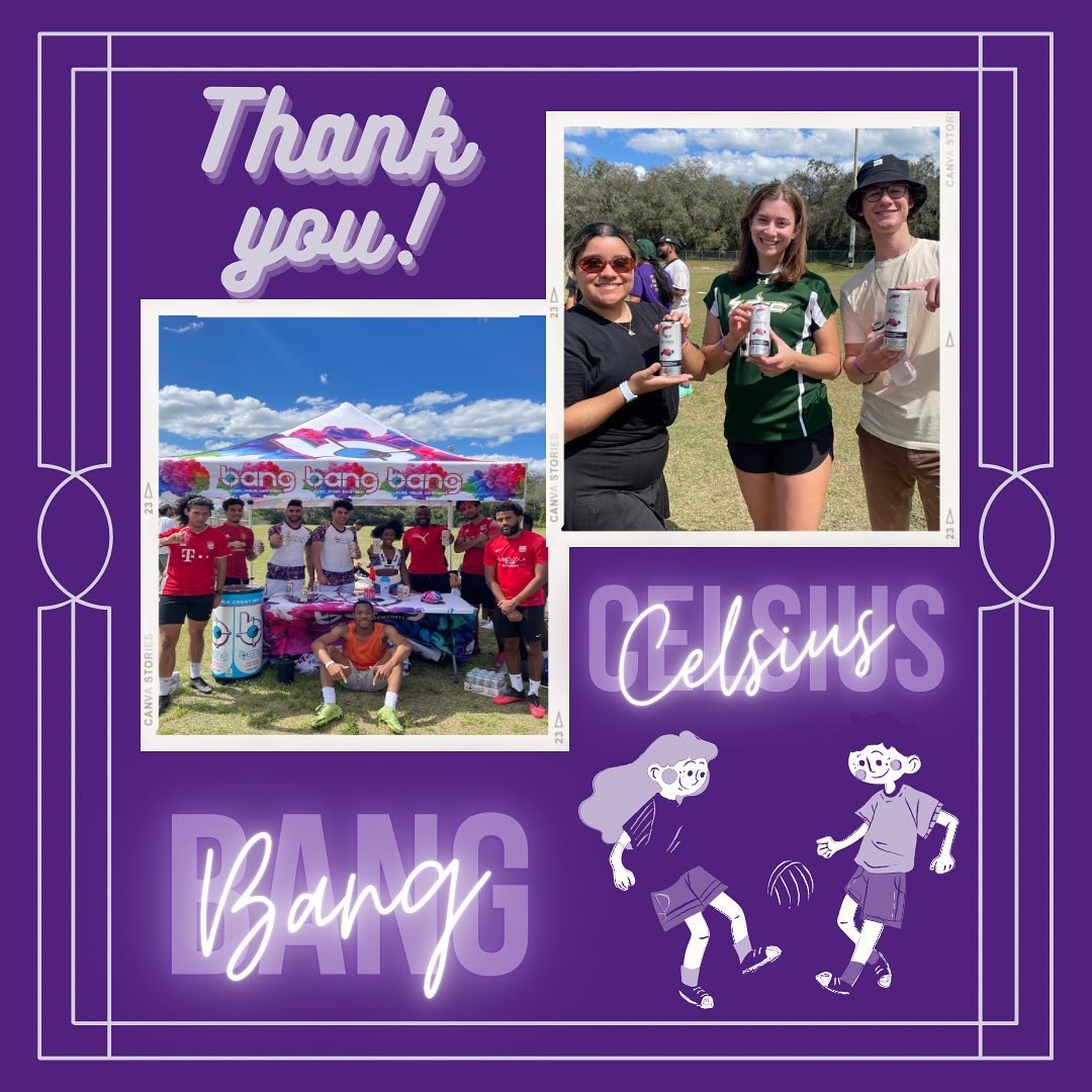 USFPhiDE's tweet photo. We raised $2,035 FTK this weekend! 
A big thank you to our sponsors Celsius, Bang, Body Armor and Smoothie King for making our Phi v Phi Soccer Tournament amazing and supporting us in our efforts to stand for the kids at Children’s Miracle Network! https://t.co/CiDf6252G1