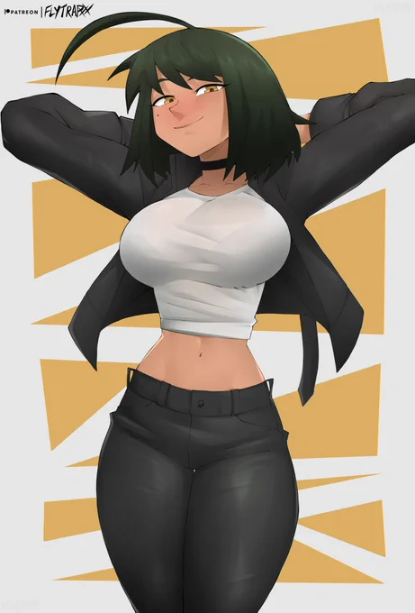 Liz in some leather 🤠 