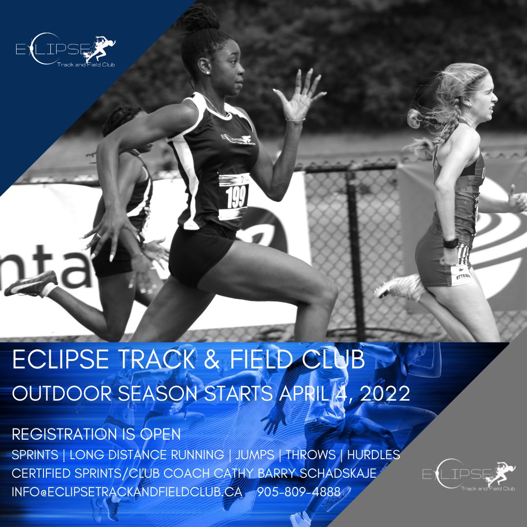 CoachCathyBarry's tweet photo. Join one of the best Track &amp; Field Clubs in the Durham and Clarington Regions, offering Sprints, Hurdles, Long Distance Running, Javelin, Shot Put, Long Jump and Triple Jump with our Professional Certified Coaches and Team.  Athletes of Any Ability and Any Age are welcome (5+) https://t.co/hDa1Q1uPgv