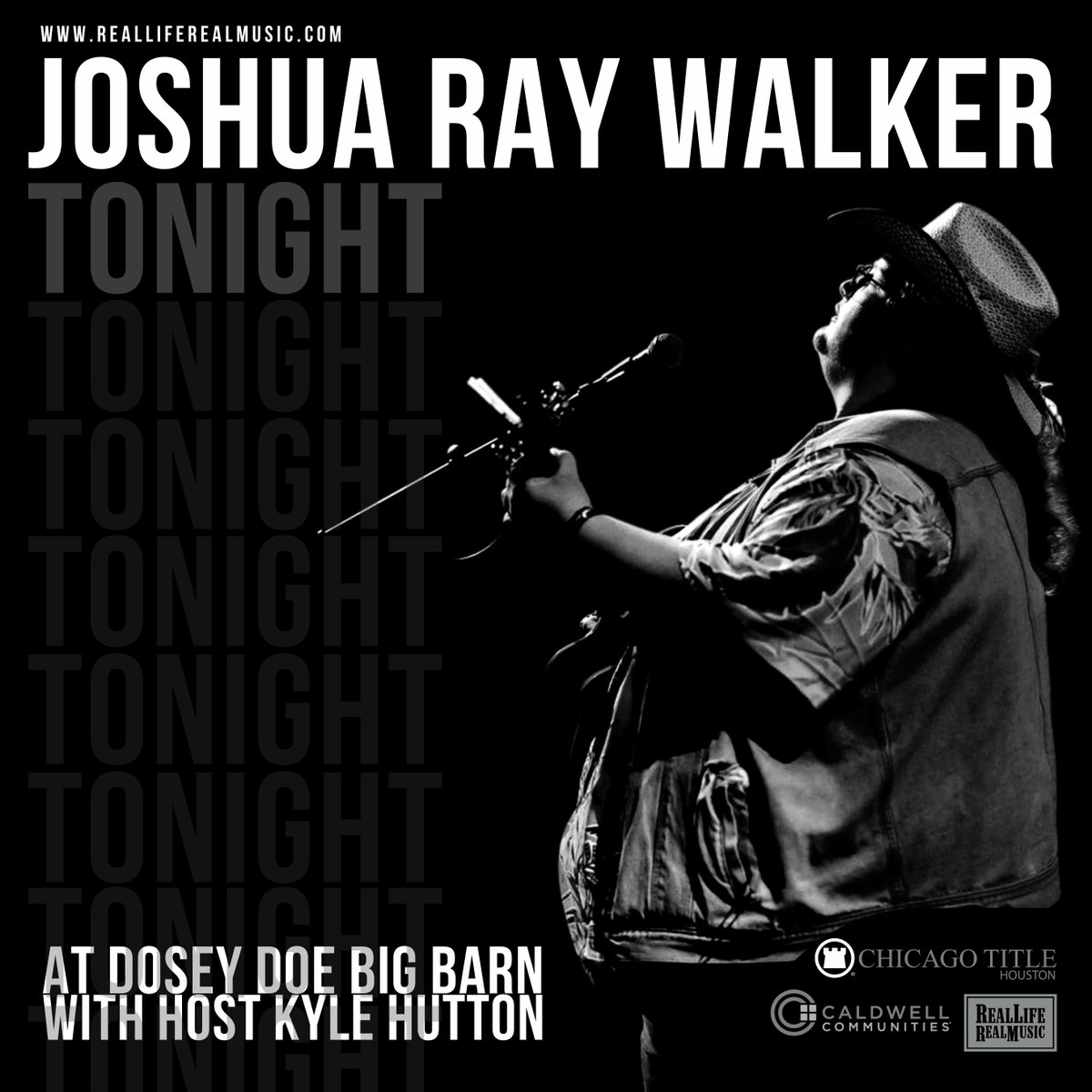 Tonight's the night y'all! Joshua Ray Walker is hittin' the Dosey Doe Big Barn stage at 8:00PM with host Kyle Hutton!

It's going to be incredible, don't miss out! Tickets are still available at doseydoetickets.com! 🎟