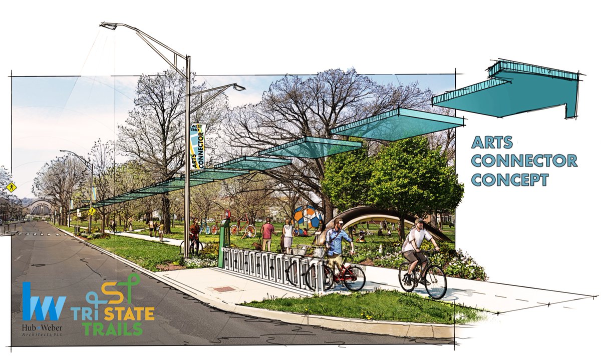 Matt_C_Butler's tweet photo. Exciting news! Engineered plans are being worked on for the Arts Connector along Ezzard Charles Dr. Construction to start sometime later this year. https://t.co/ltEy7xffTP