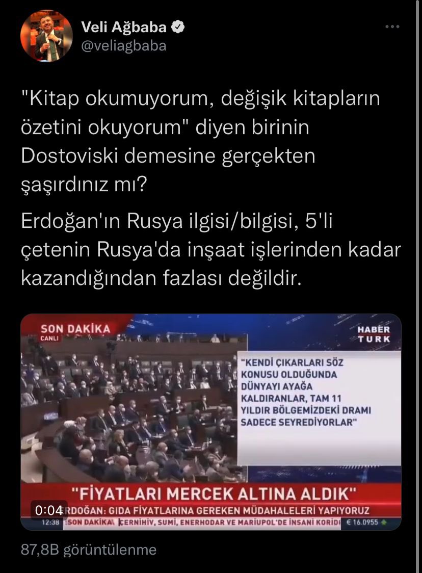 avhamzadag's tweet photo. Cumhurbaşkanımız sanata ve edebiyata dönük uygulamaların faşizm boyutuna geldiğini anlatıyor. 

Bazı aklıevvel mankurtlar da güya Cumhurbaşkanımızı tahkir etmeye çalışıyor. 

Bu siyasal ve kültürel ezikleri milletimizin takdirine bırakıyorum. https://t.co/B3U8EbOcQ7