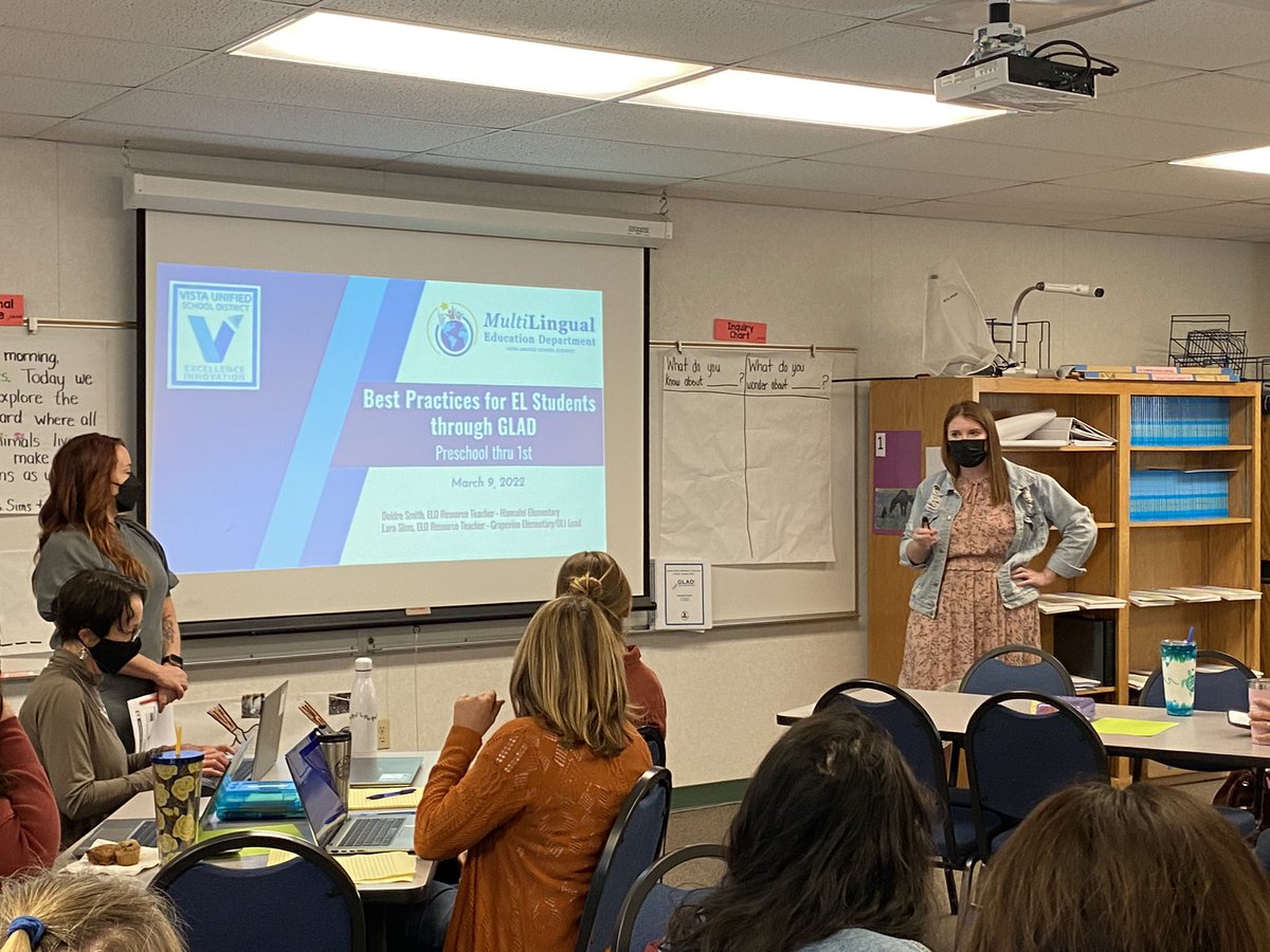 multilingualVi1's tweet photo. @VistaBlueprint GLAD PD for our elementary teachers. More than 60 educators learning about effective and engaging language acquisition strategies. https://t.co/FuOfANd36h