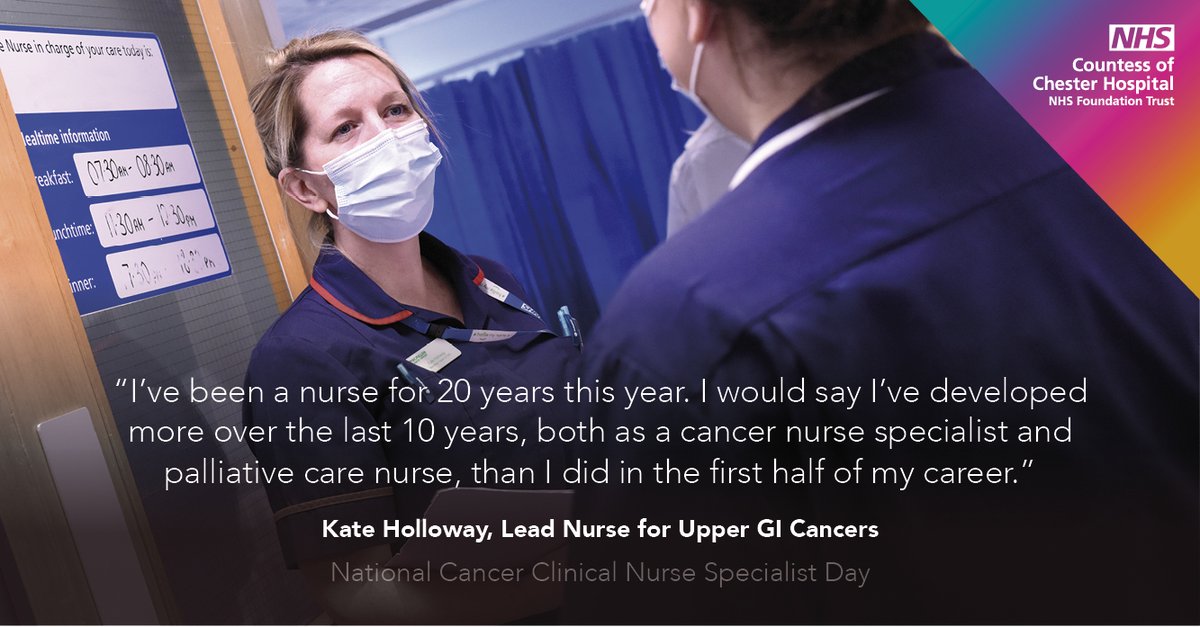 TheCountessNHS's tweet photo. Kate Holloway, Lead Nurse for Upper GI Cancers, enjoys the variety and working with colleagues across Cheshire and Merseyside #CNSDay #CNSDay2022

💬 “As a region we collaborate really well and it’s excellent for our patients because they’re always getting that specialist input.” https://t.co/zJrI5F62K6