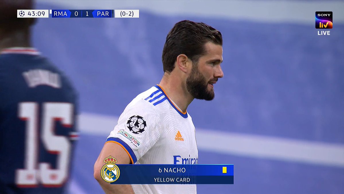 kcdikpal's tweet photo. Yellow Carded. #Nacho #RealPSG 
Watch Live: https://t.co/0dvlsqIIBw https://t.co/7avArvTpBx