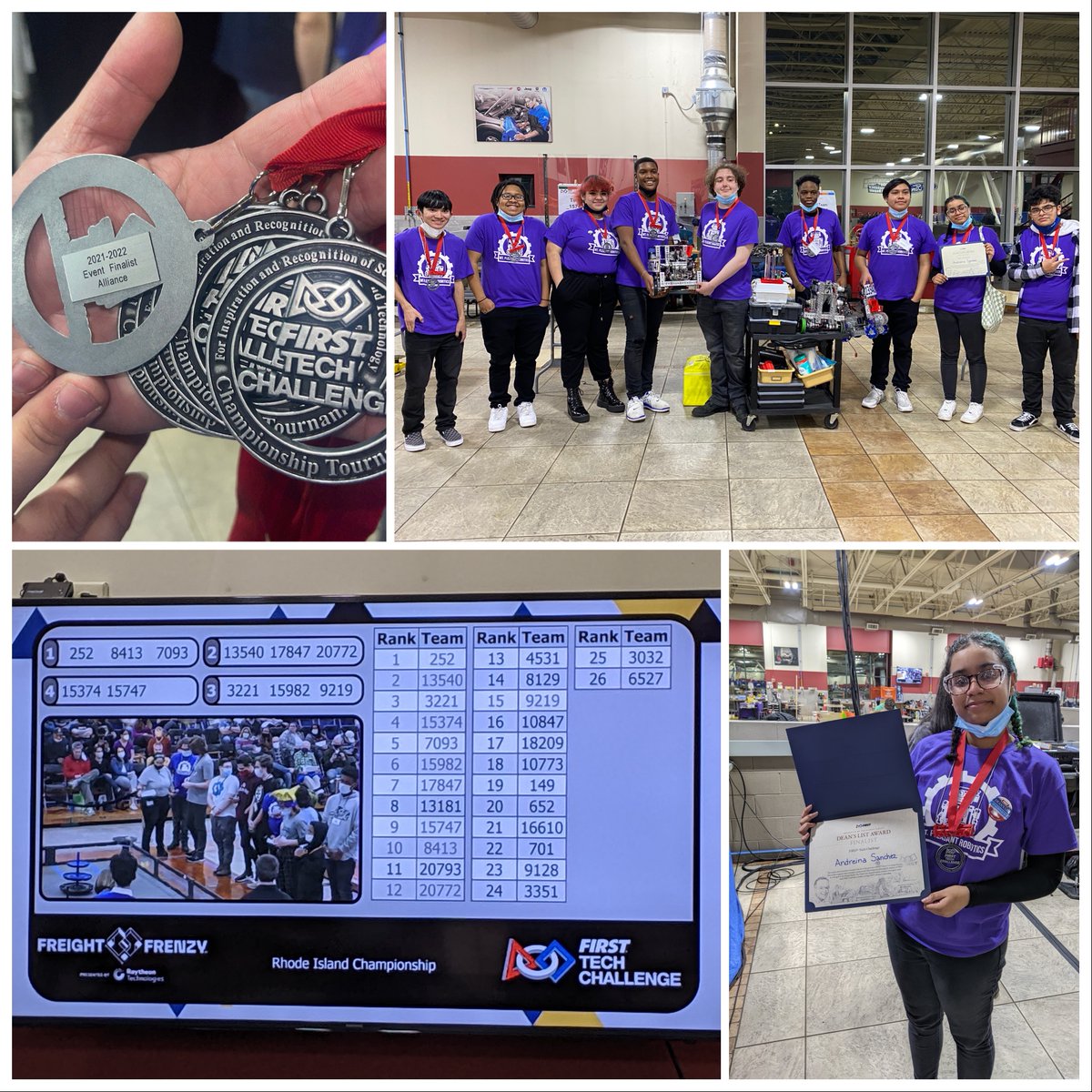 pvdschools's tweet image. Congratulations to the @MountRobotics team for taking home 2nd place at the 2022 RI FIRST Tech Challenge Championship at the NE Institute of Technology! And shout out to junior Andreina Sanchez for being a Dean&apos;s List Finalist for outstanding leadership and commitment!