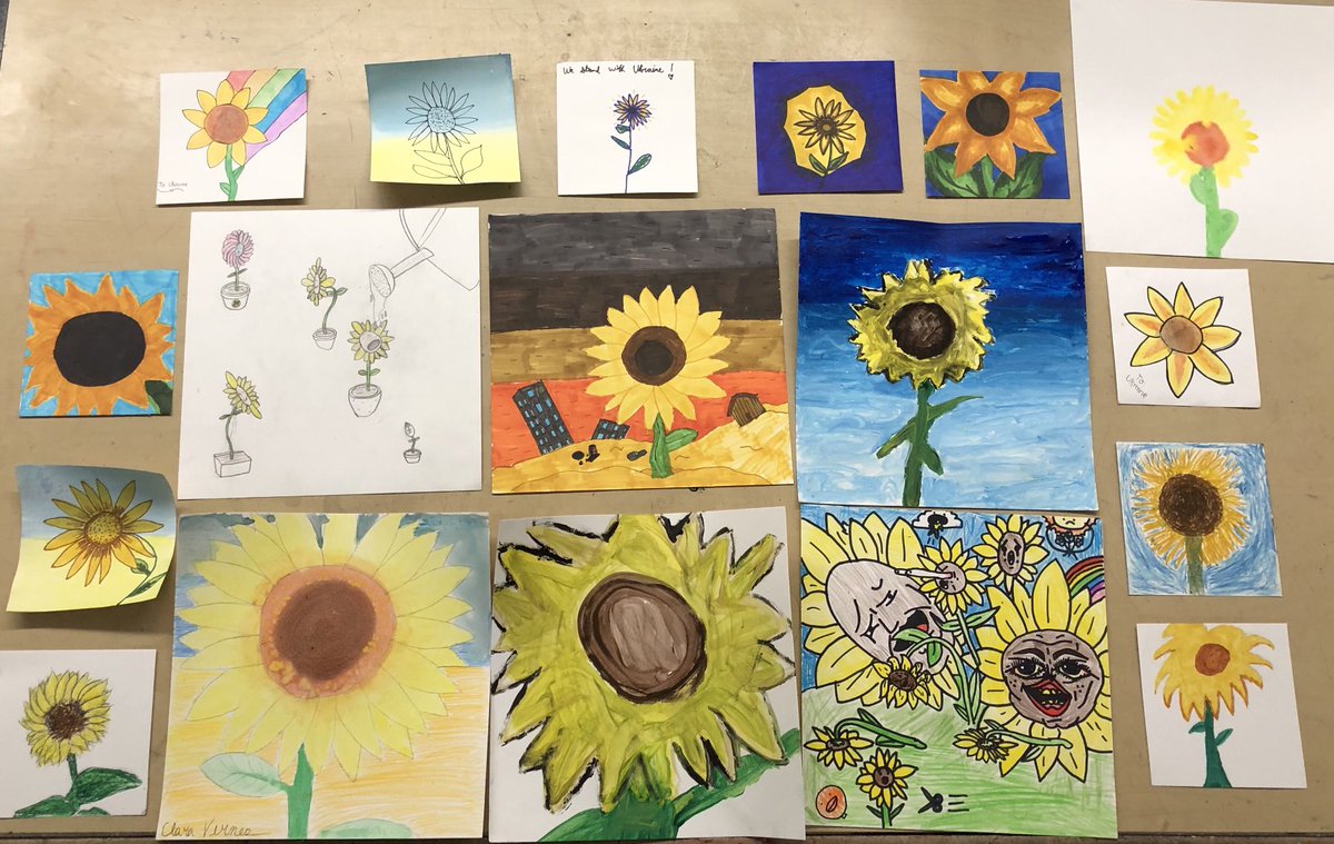 Art Club made #SunflowersForUkraine.