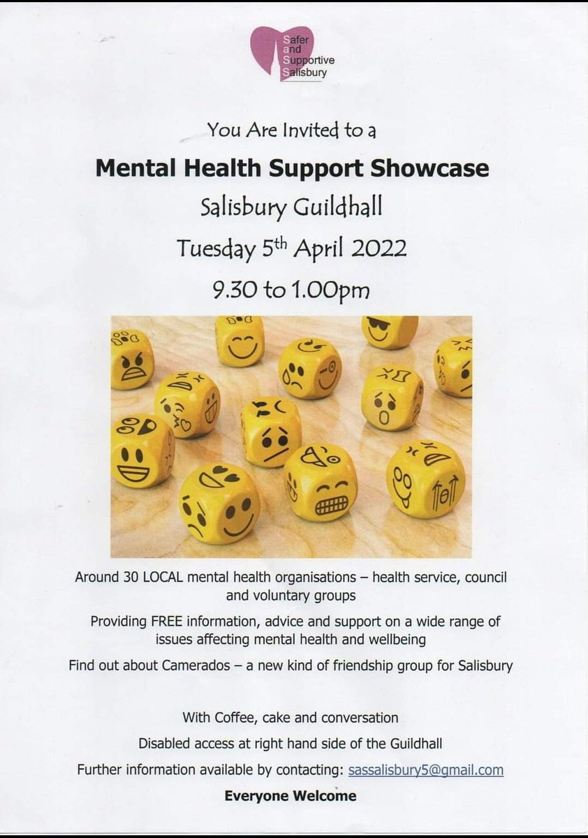 Helen Dowse, Carers' Champion for Salisbury #Carer (@dowse_helen) on Twitter photo A date for your diary. Please RT and post in your bulletins @SalisburyCEM <a href="/SalisburyCC/">SalisburyCityCouncil</a> <a href="/SalisburyNHS/">Salisbury Hospital</a> <a href="/AWPNHS/">AWP Mental Health</a> @salisburygp <a href="/IAPTWilts/">NHS Wiltshire Talking Therapies Service</a> <a href="/carerswiltshire/">Carer Support Wiltshire</a> <a href="/WILTSCIL/">WILTS CIL</a> <a href="/HarnhamNetwork/">Harnham Community Network</a> @AgeUKWiltshire <a href="/SWANadvocacy/">SWAN</a> <a href="/WiltsHC_NHS/">WiltsHealthAndCare</a> <a href="/MelanieNicolaou/">Melanie Nicolaou</a> @BSW_Partnership <a href="/YankeeScott/">Scott Swinton</a> <a href="/Davoroberts/">Dave Roberts</a> A date for your diary. Please RT and post in your bulletins @SalisburyCEM <a href="/SalisburyCC/">SalisburyCityCouncil</a> <a href="/SalisburyNHS/">Salisbury Hospital</a> <a href="/AWPNHS/">AWP Mental Health</a> @salisburygp <a href="/IAPTWilts/">NHS Wiltshire Talking Therapies Service</a> <a href="/carerswiltshire/">Carer Support Wiltshire</a> <a href="/WILTSCIL/">WILTS CIL</a> <a href="/HarnhamNetwork/">Harnham Community Network</a> @AgeUKWiltshire <a href="/SWANadvocacy/">SWAN</a> <a href="/WiltsHC_NHS/">WiltsHealthAndCare</a> <a href="/MelanieNicolaou/">Melanie Nicolaou</a> @BSW_Partnership <a href="/YankeeScott/">Scott Swinton</a> <a href="/Davoroberts/">Dave Roberts</a>