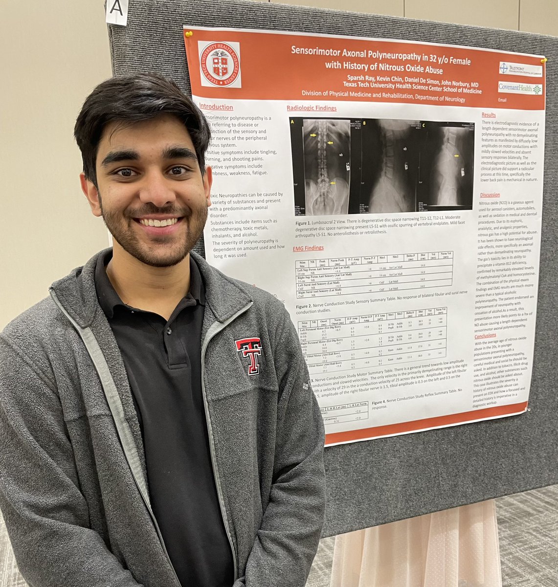 ray_sparsh's tweet photo. Had a blast presenting a case report during student research week! @ttuhscmed #physiatry #studentresearchweek https://t.co/foSPf57kHJ