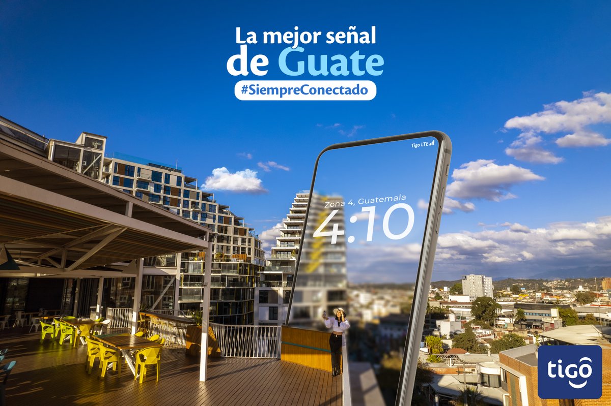 ¡Sabes que tienes la mejor señal de Guate, cuando estás con Tigo 
#SiempreConectados