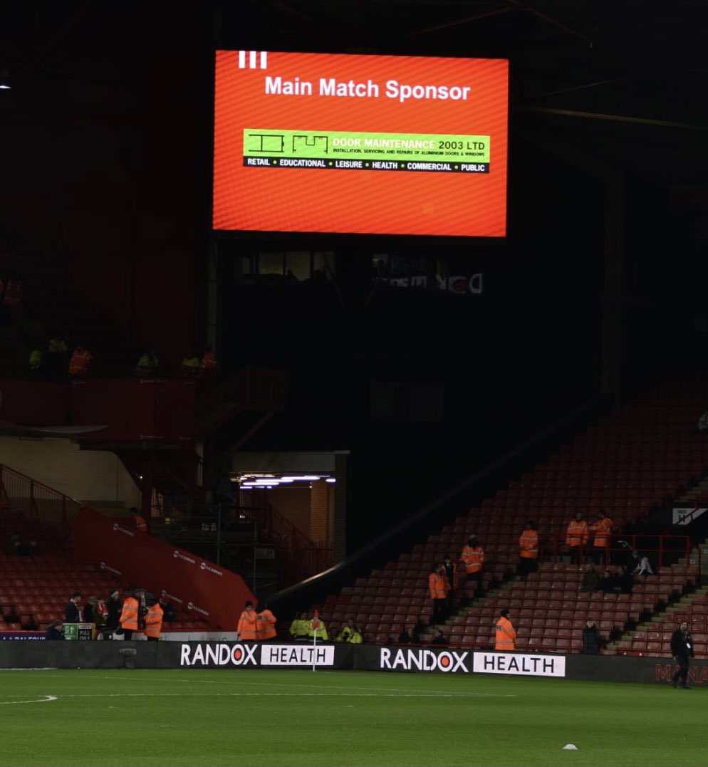 dm2003ltd's tweet photo. Proud to have been the Main match sponsor on Friday against Forest. #madeinsheffield #aluminiumdoors #theblades #service #repairs #installs #sheffieldunited @dm2003ltd https://t.co/kKvLOg1iAE