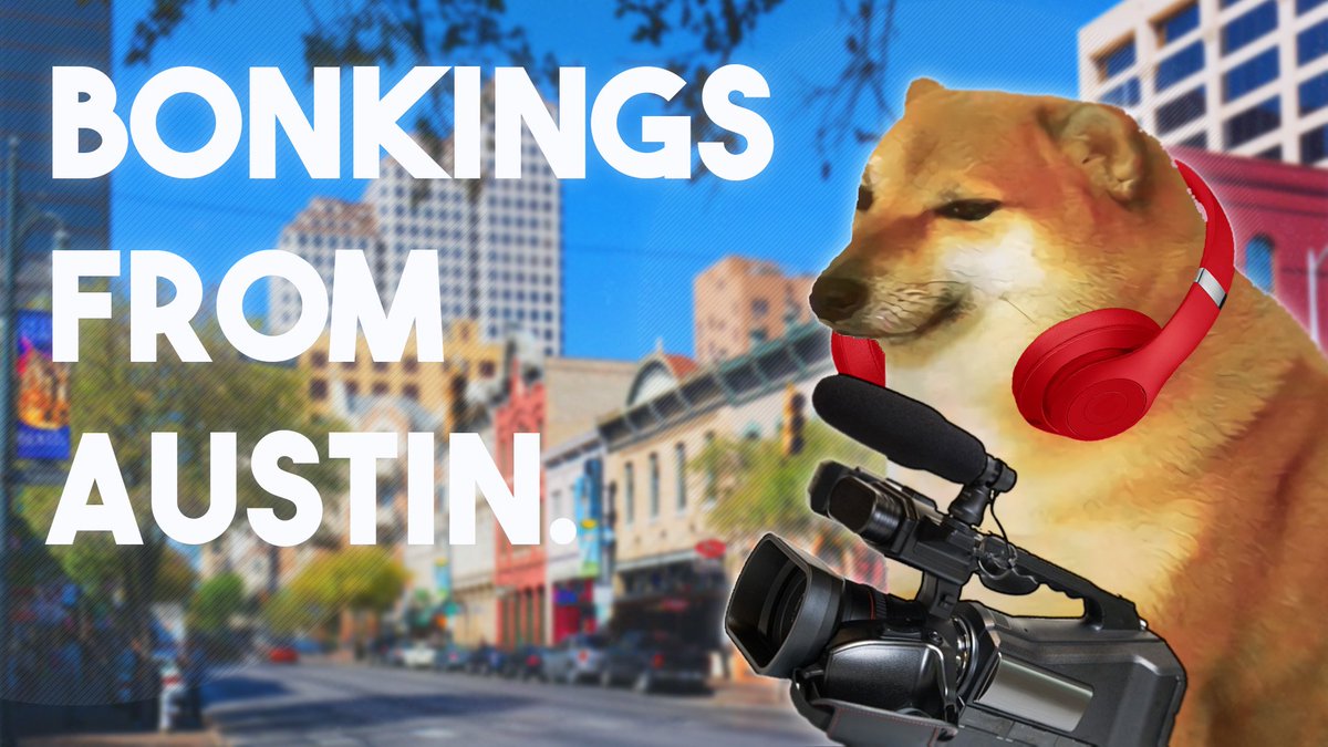 VDB_Satoshi's tweet photo. #bonkingsday is back baby!!

Had to take a little break, been so bullish past weeks I could barely move! ;|

Welcome to week 10: #BonkingsFromAustin

Challenge: If $DOBO was a movie, how'd that look like!? Create a bullish poster for your bonky film.

#DogeBonk #SXSW #SorryElon https://t.co/Xy6Is4DBl1