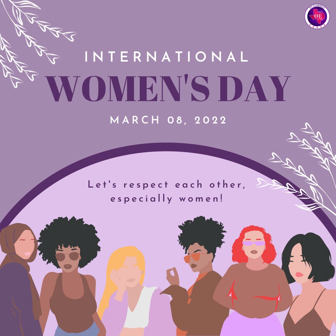 PvGammas's tweet image. Although, International Women’s day was yesterday March 08, 2022. It’s never to late to appreciate the women surrounding you! Every woman should be appreciated everyday! 💜💜 
#WeAreThetaEpsilon #TEnaciousGammas #GammaCall #PvGamma #PVAMU #HBCUGammas #TexasGammas #PVMulticultural