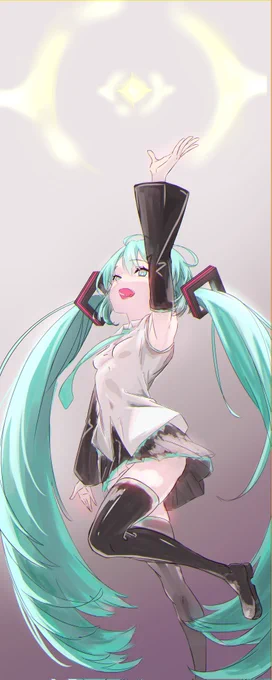 「希望を照らして」 #ミクの日  #ミクの日2022  #イラスト 
