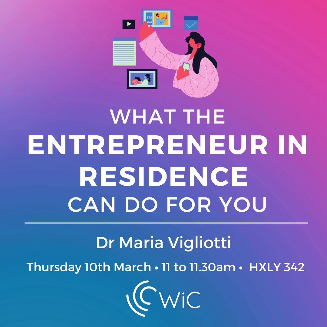 Our second event during Women @ Imperial week! At 11am on Thursday 10th March. This event will be run in a hybrid format, you can join online or join physically in Huxley 342. Sign up and Zoom links are in our bio!