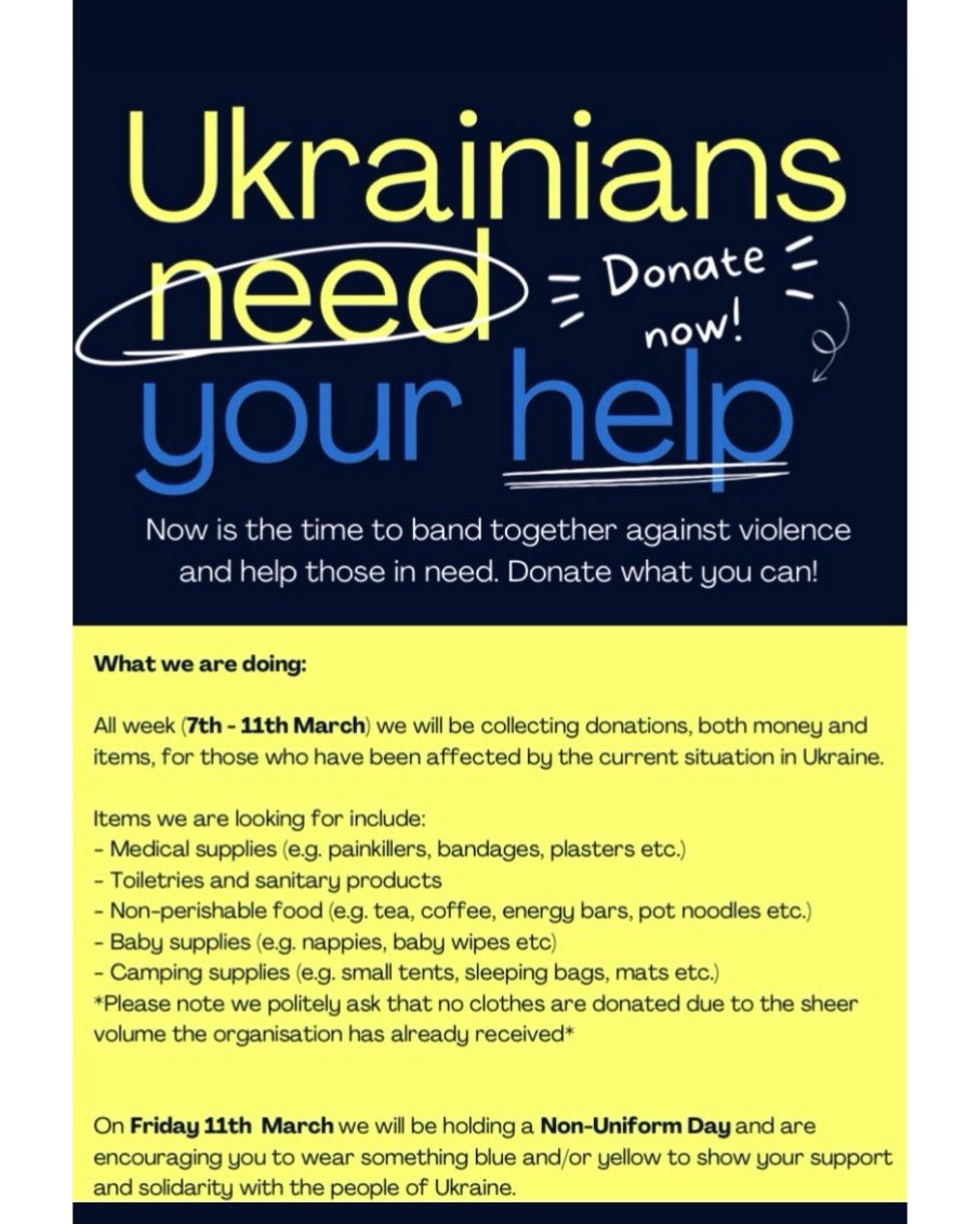 Lasswade High School are currently welcoming donations from pupils, staff and the local community! Donations can be dropped off at the school reception 💙💛 <a href="/midgov/">Midlothian Council</a> <a href="/Mid_Advertiser/">MidlothianAdvertiser</a> lasswadehsc.mgfl.net/uncategorized/…
