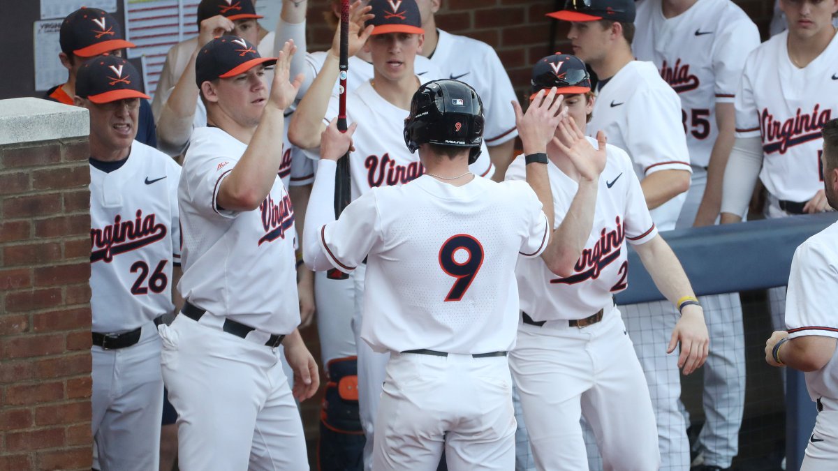 UVABaseball's tweet photo. ✅ Nine-game homestand 

9️⃣-0️⃣
• 129 runs (14.3 runs/game)
𝗣𝗿𝗼𝗴𝗿𝗮𝗺 𝗥𝗲𝗰𝗼𝗿𝗱: 9-straight 10+ run efforts
• 1.78 ERA
• .984 fielding %
• 24,596 total attendance

Quick stop in Durham this weekend, we'll be back March 15! #GoHoos https://t.co/l4ziHWtDx1