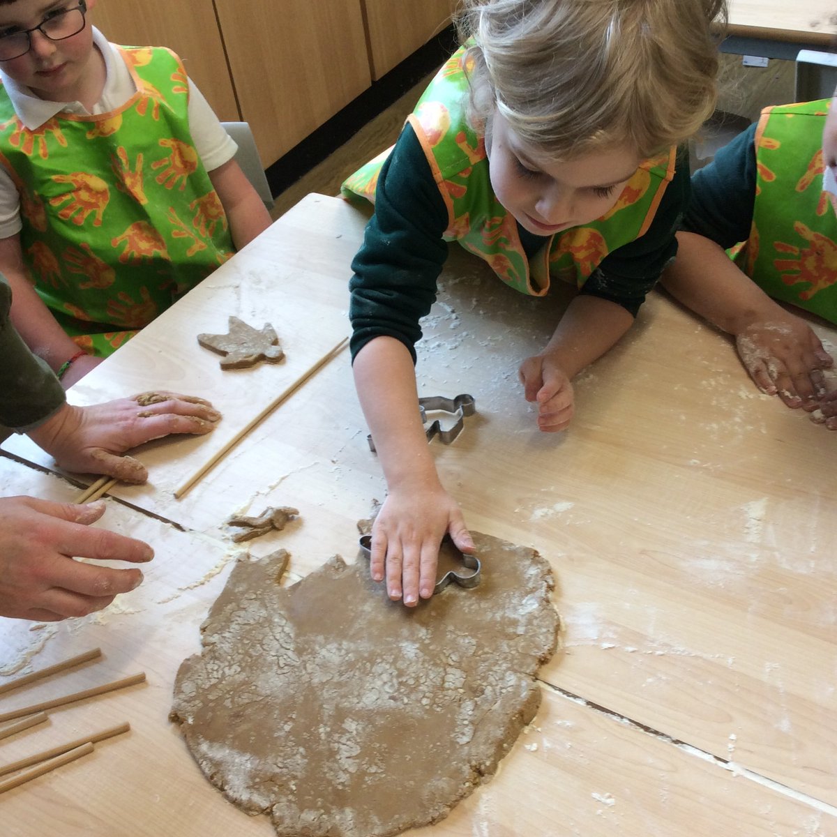 robin_cfs's tweet photo. "Run, run as fast as you can, you can't catch me I'm the Gingerbread Man!" What a busy day we have had with our superstar bakers, luckily none of our gingerbread people managed to escape! 👨‍🍳 https://t.co/eFzjEgI7Q3