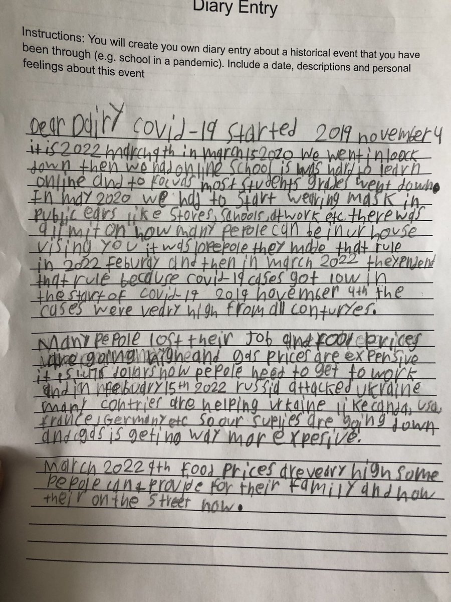 MsGuglielmin's tweet photo. Today in reading we discussed the Diary of Anne Frank. We learned how it is also used to learn about historical events. Students wrote their own diary entries about an important event in their life and in writing we are using the editing checklist to improve our diary entry https://t.co/jfambXpUhQ