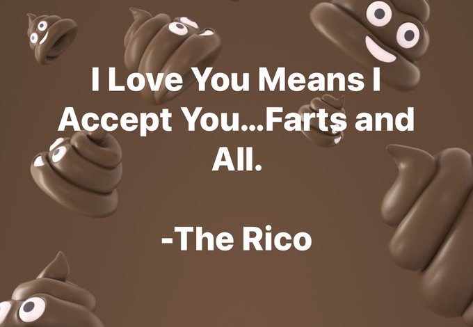 Spread Joy, Combat Misery, and Remember The Rico Loves YOU, Always!!!  #Love #Peace #Fart https://t.<a href="/tag/love"class="tags"><span>#love</span></a><a href="/tag/peace"class="tags"><span>#peace</span></a><a href="/tag/fart"class="tags"><span>#fart</span></a>