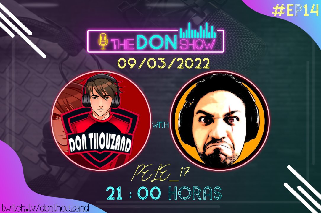 donthouzand's tweet photo. 💯 https://t.co/a6QfrIYpjB 💯

🔴 "THE DON SHOW" EP 14 - Pele_17 ✅

🔴 Pele_17, mítico soldado no Warzone, connosco no "The Don Show"!

🔴 "O PAI É MAU" :D

#podcast #dontuzas #thedonshow #doncast #pc #Entertainment #twitchportugal #twitchbrasil https://t.co/hCEj050ycn
