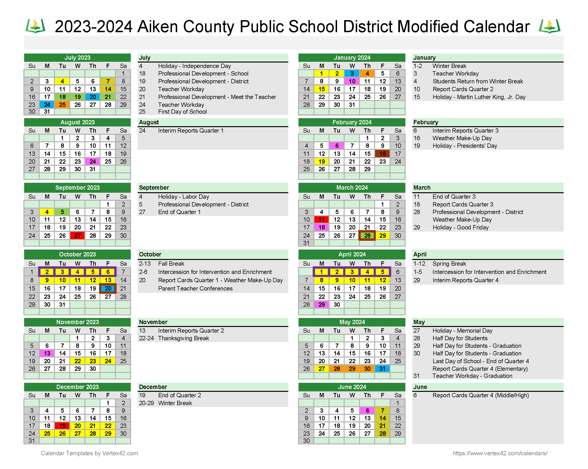 Aiken County School Calendar 2024 Ediva