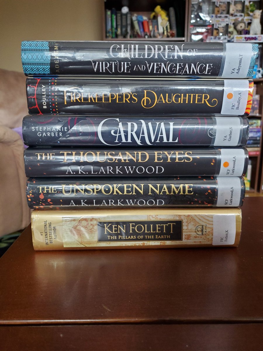 shenanigansami's tweet photo. Not 50, because apparently my tiny arms can't carry 50 books at once, but here's my library score for the next few weeks. :D #supportyourlocallibrary #librarylove #bibliophile https://t.co/JV3lD9IjAO