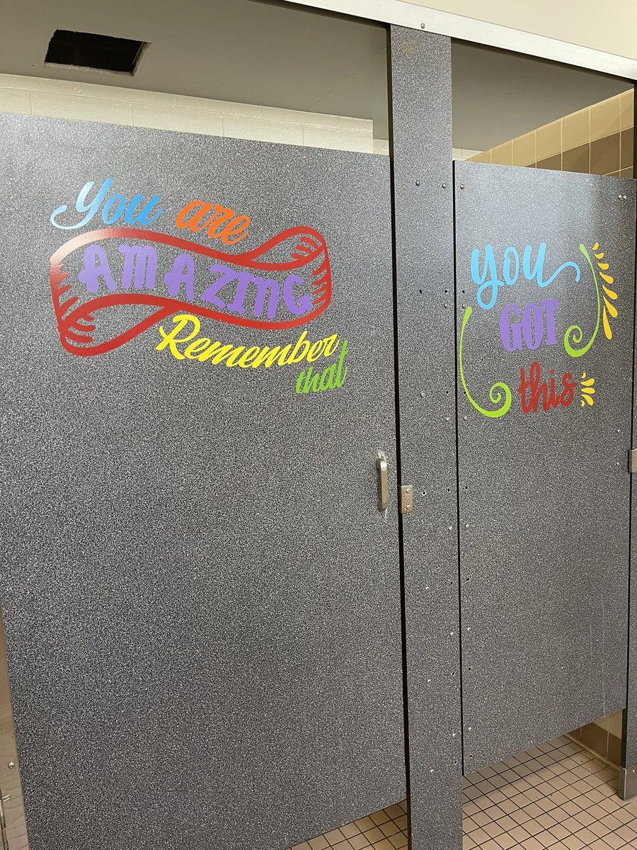 A huge thanks to our digital media kiddos for creating and applying these decals for our locker rooms! #becausewerewest <a href="/msa_w/">MSA West M/HS</a>