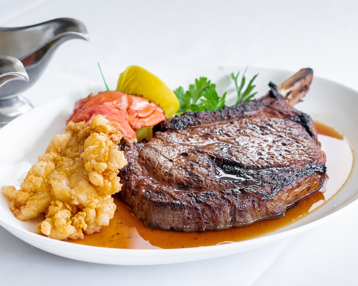 LobsterBarSG's tweet photo. Serving looks with our surf n turf fried lobster tail and bone-in ribeye! 😍 https://t.co/dvqEQZF1Rv