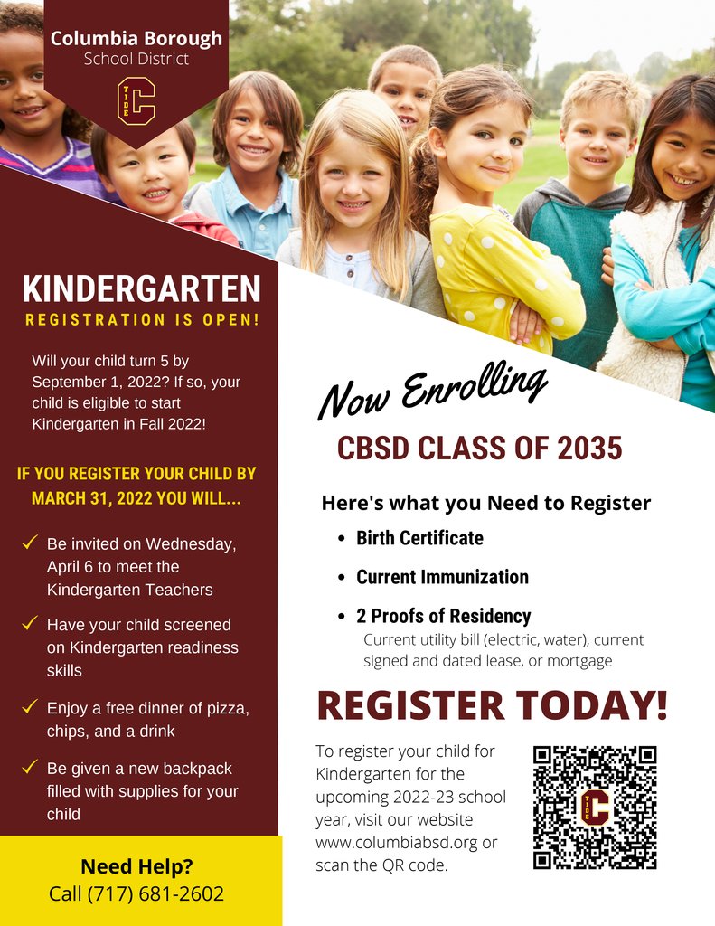 CHSCrimsonTide's tweet photo. Kindergarten Registration https://t.co/iiNC7srTvJ