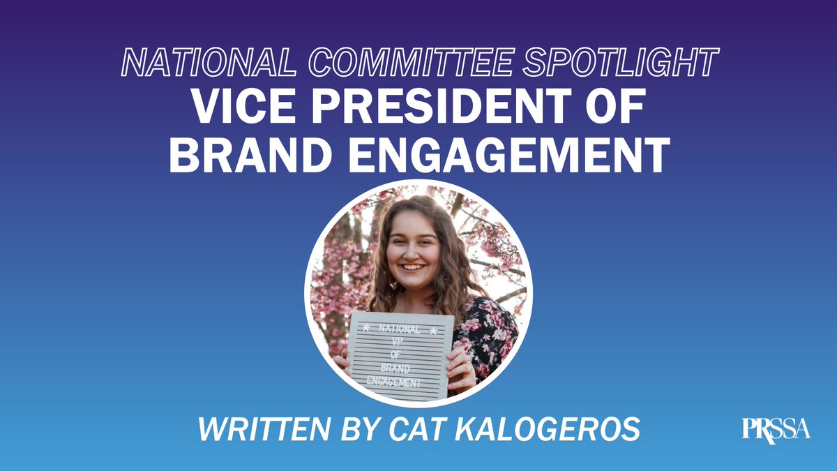 PRSSANational's tweet image. Interested in running for National Committee?✨ Learn more about the position of vice president of brand engagement from Cat Kalogeros. Read more on Progressions: bit.ly/3MwpC3R