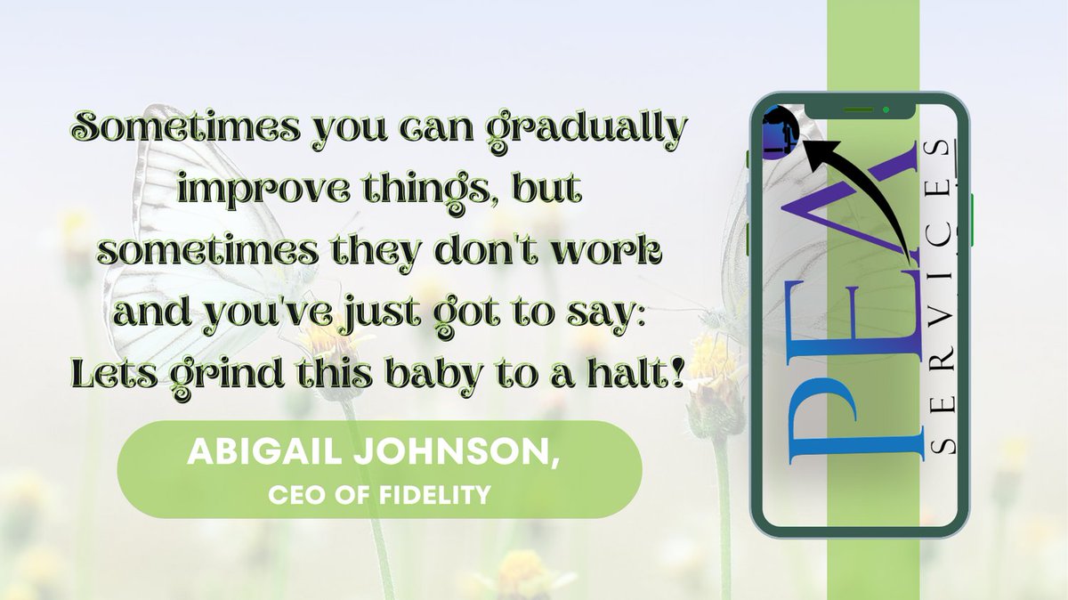 On the cusp of #IWD we acknowledge the wise words of @abigailjohnson it takes wisdom & courage to recognize when something is not working & stop #WomenofWisdomWednesday #postwomensday Personal Executive Assistant Services 
E-info@pea242.com
C-2423762332
W-2426760142