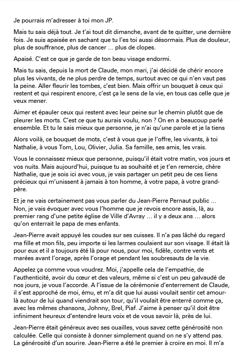 DLagrouSempere's tweet photo. A vous qui n'avez pu vous déplacer aux obsèques de #jeanpierrepernaut, voici les mots que j'ai écrits et lus en la Basilique Ste Clotilde de Paris. Dans vos nombreux messages, vous évoquez notre duo complice qui vous manque. A moi aussi il manque tant. Je vous dis à très vite... https://t.co/By2EkRxEKx