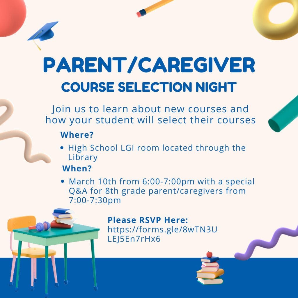 CHSCrimsonTide's tweet photo. Please join us for parent/caregiver Course Selection Night tomorrow, March 10 from 6-7:00 pm with an 8th grade Q&amp;A from 7-7:30 pm. RSVP through this link:  https://t.co/Gk8cluMrXt https://t.co/LwwM2riHjj
