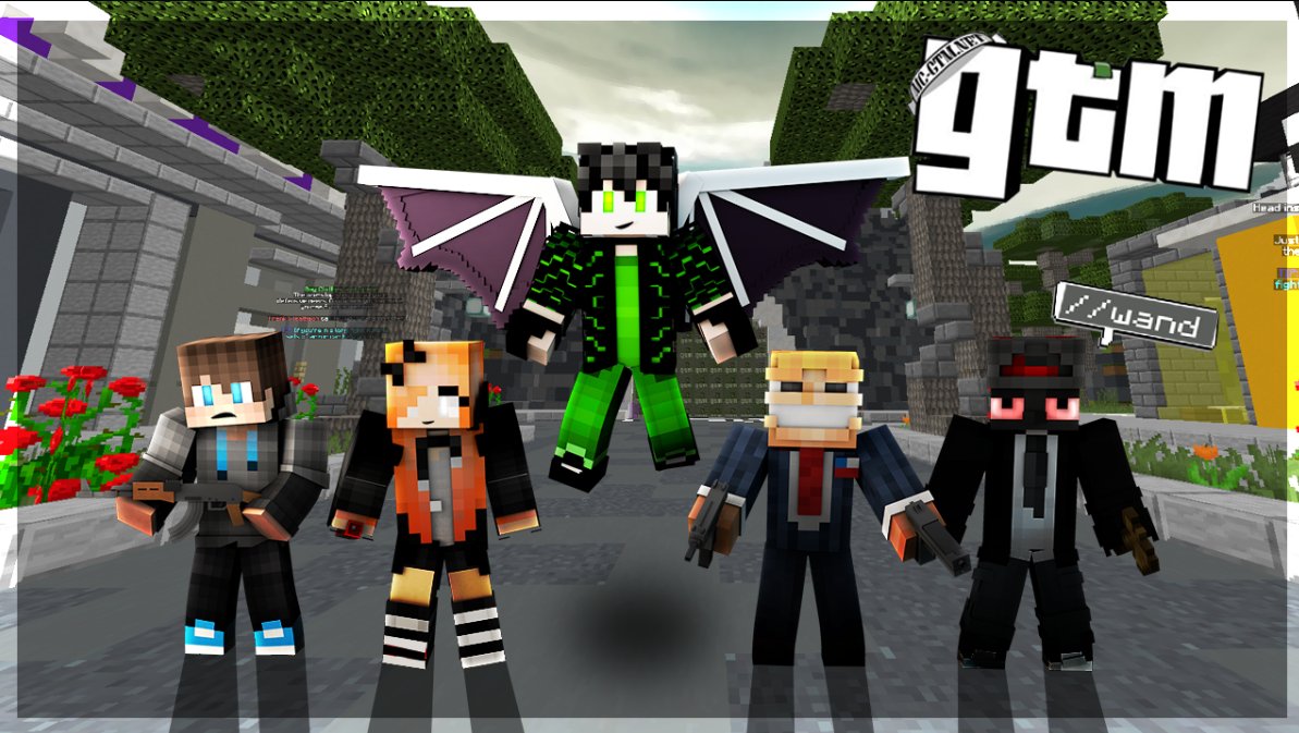 GrandTheft_MC's tweet photo. Hello GTM players!

I would like to announce the winner of the artwork contest:

Thanks Ferrox for creating this artwork with our old managers! 

DM me on discord in order to claim your price. https://t.co/HwseVupBbv