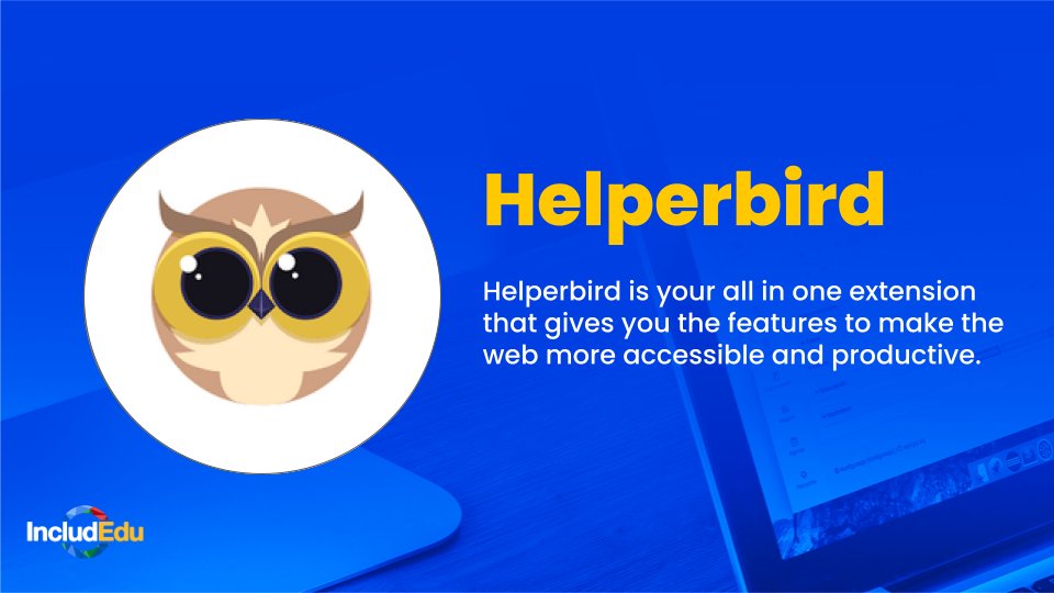 IncludEduOnline's tweet image. #IncludEdu #ToolOfTheDay 🌀

⭐ - Helperbird (@helperbird)

🔗 - IncludEdu.Online/Helperbird

Do you use Helperbird? How does it help you and your learners? 

#PersonalisedLearning #A11y
